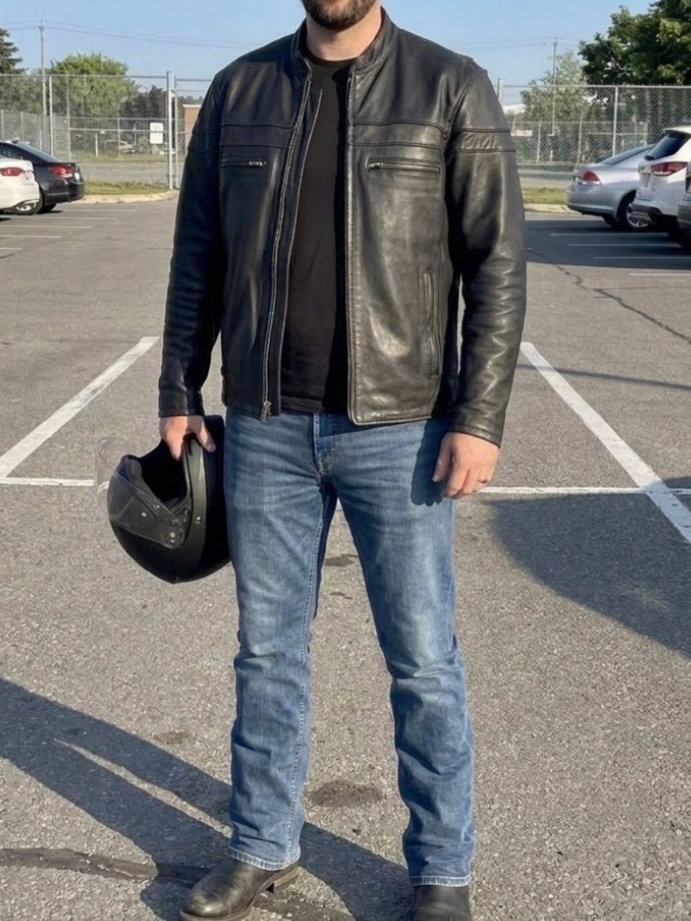 Men’s Motorcycle Riding Jacket Open Road Brand Leather Boutique Heavy Leather